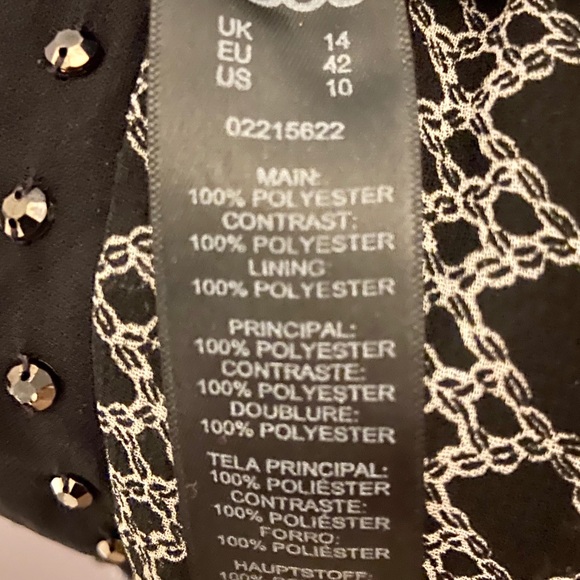 ASOS black and white pattern studded dress shorts - Picture 4 of 5